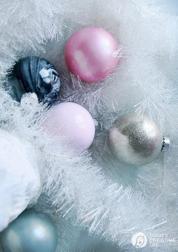 Glitter Painted Glass Ornaments