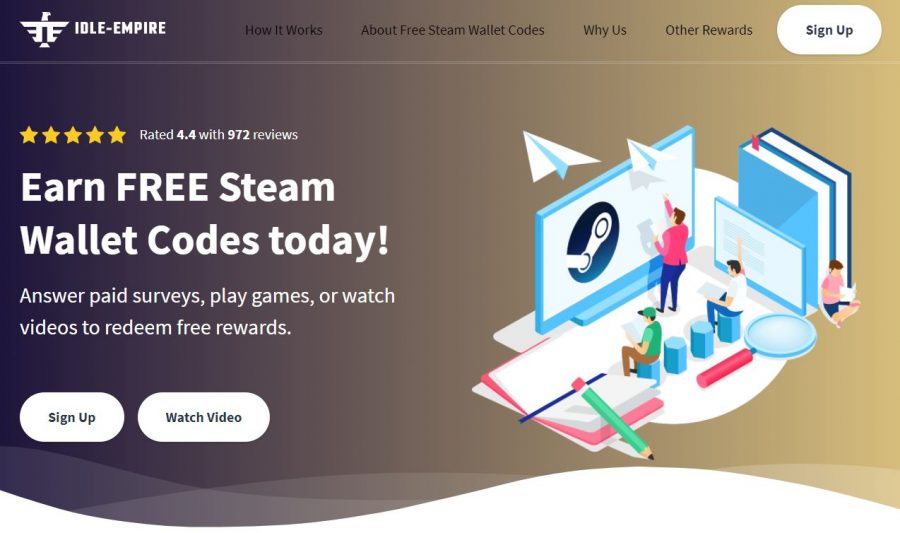 Captura de pantalla del código Steam gratuito de Idle Empire