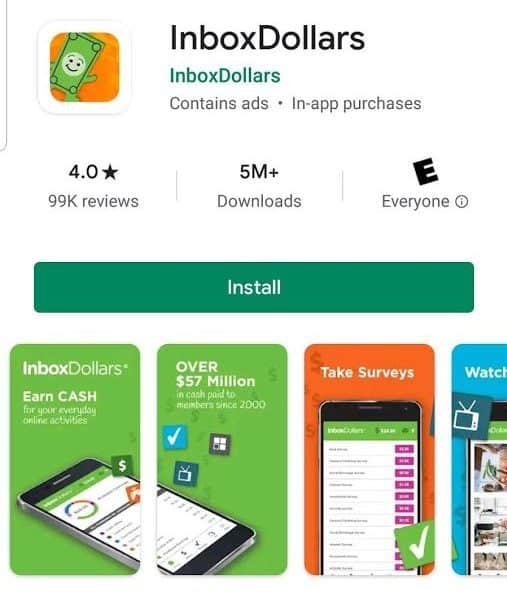 Captura de pantalla de la aplicación Inbox