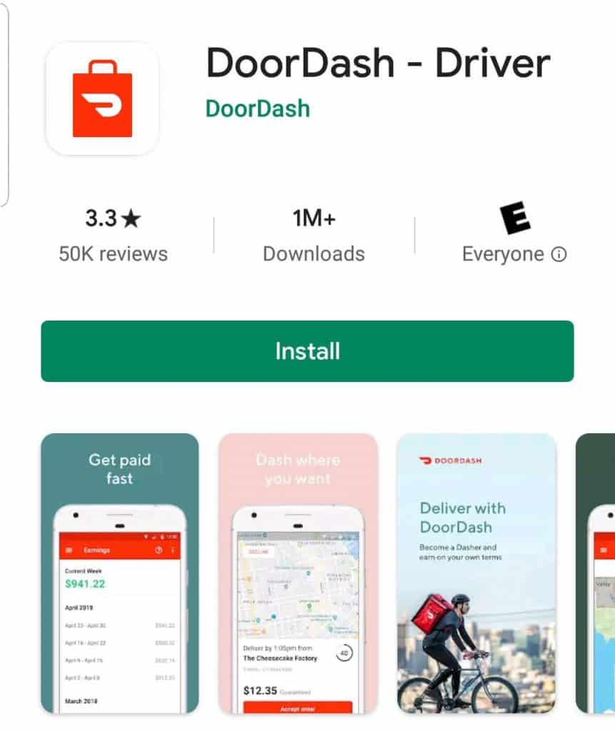 Instale la aplicación DoorDash