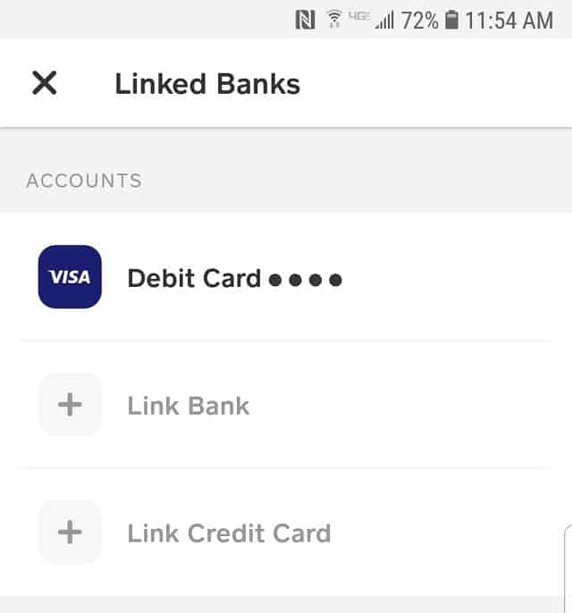 Aplicación de enlace para pago con tarjeta de débito