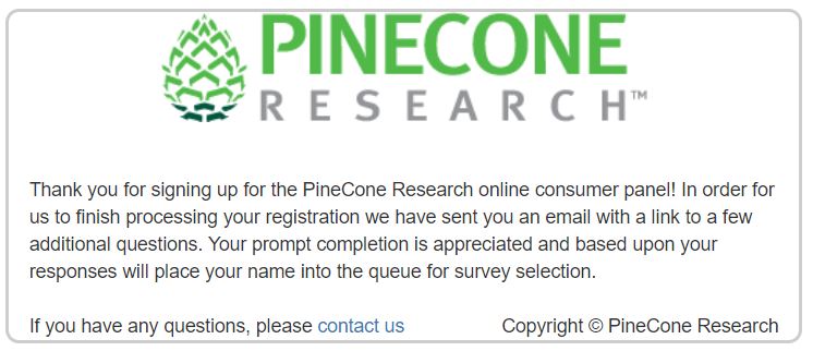 Confirme que su correo electrónico se utiliza para Pinecone-Research