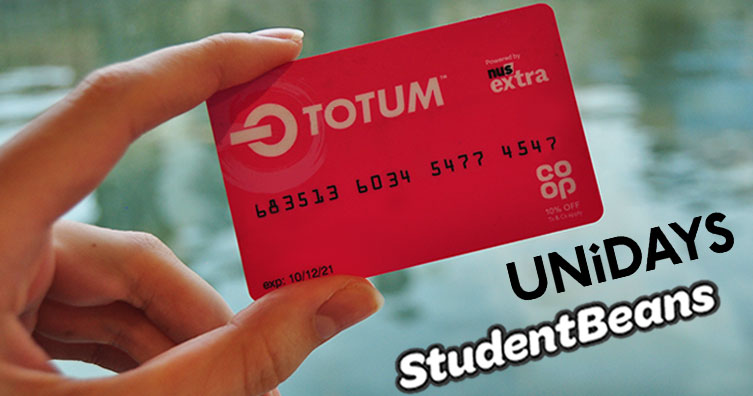 totum card unidays and student beans logos