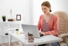 woman proofreading online on a laptop e1613943657506
