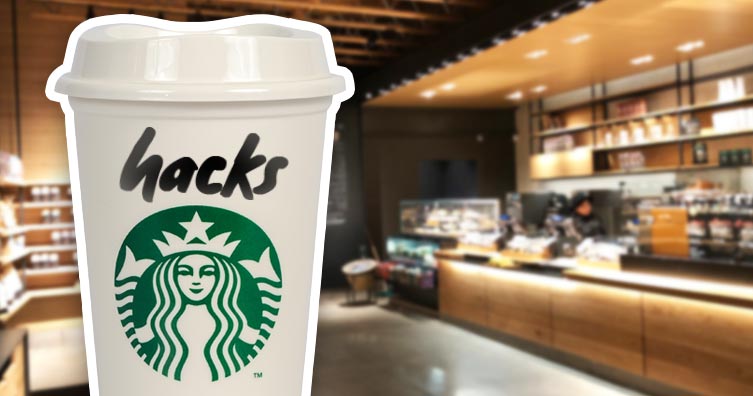Starbucks cup hacks coffee drink barista