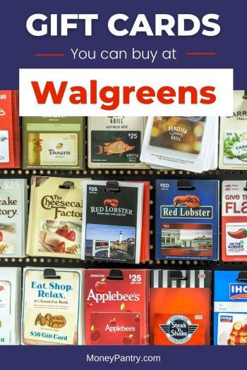 ¿Qué tarjetas de regalo vende Walgreens?  Aquí hay una lista de todas las marcas de tarjetas de regalo que puede comprar en Walgreens...
