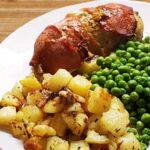 Una receta fácil de pavo relleno envuelto en tocino