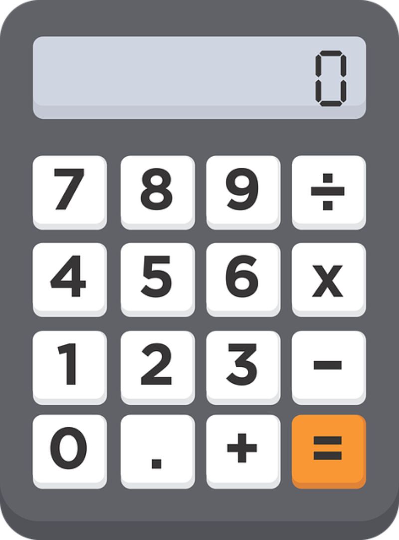 calculadora, números, 0
