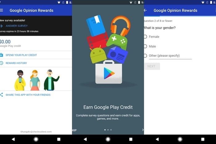 Ganar dinero en Google Opinion Rewards